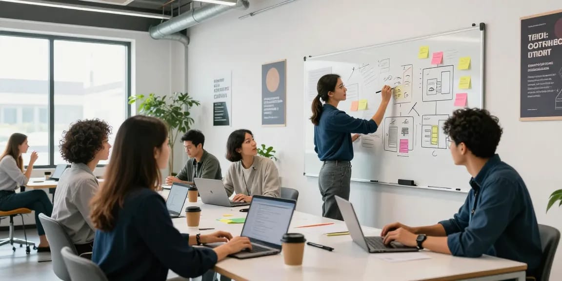 Collaborative workspace scene highlighting teamwork at the WPS Official Website, with professionals brainstorming and engaging in discussions.