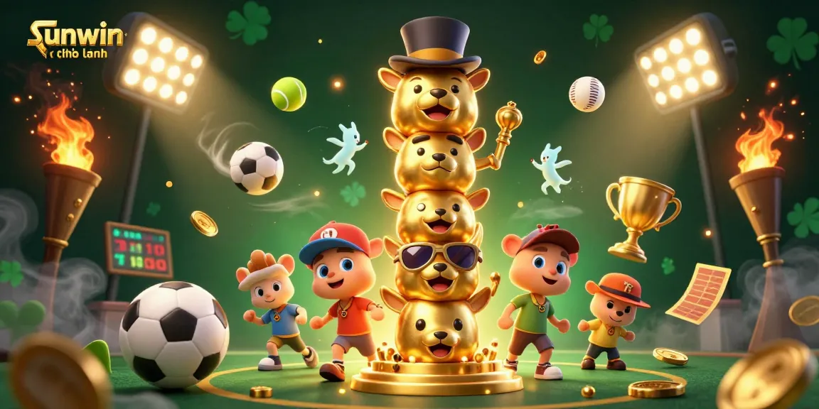 Experience the thrill of gaming at sunwin chính hãng, showcased with dynamic 3D casino elements and vibrant characters.