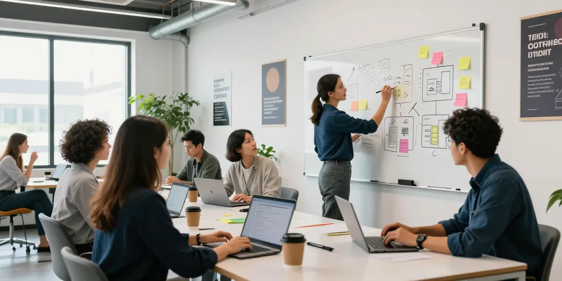 Collaborative workspace scene highlighting teamwork at the WPS Official Website, with professionals brainstorming and engaging in discussions.